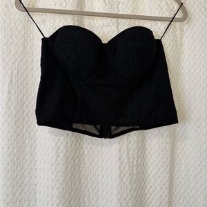 Guess Black Lace Bandeau Top